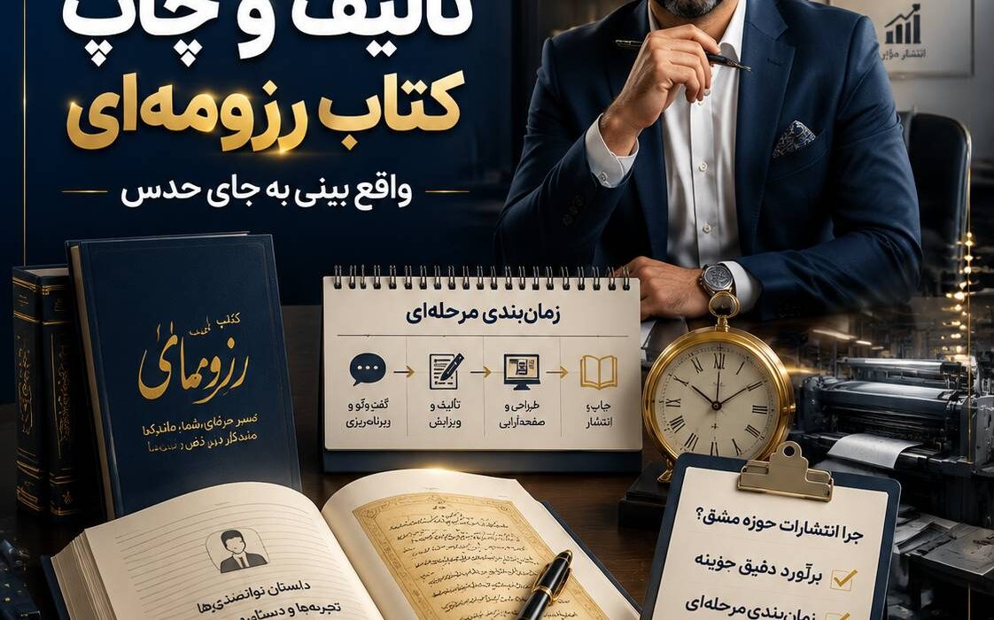 هزینه و زمان تألیف و چاپ کتاب رزومه‌ای؛ واقع‌بینی به جای حدس